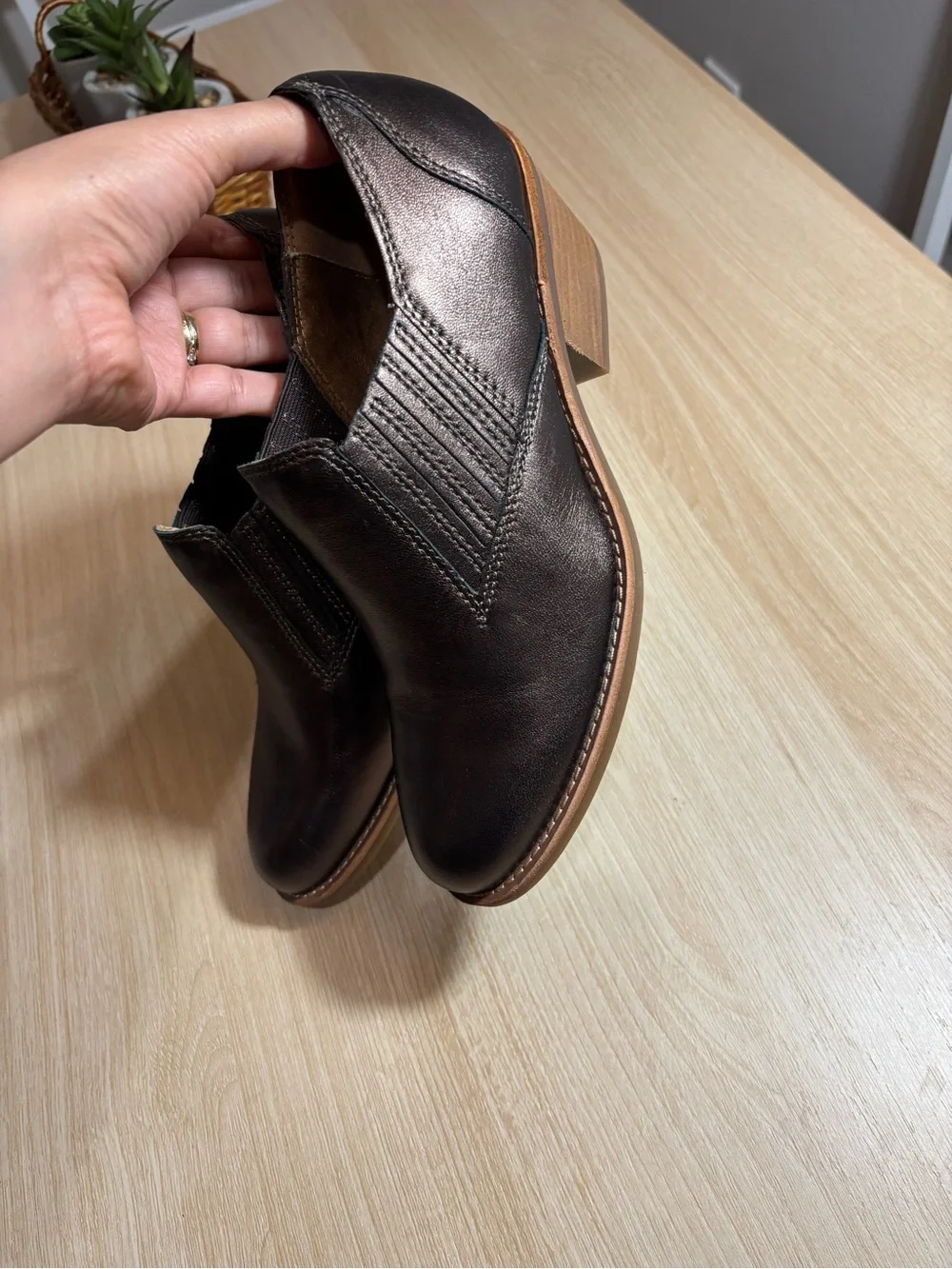 Earth Origins Metallic Brown Over-the-Knee Chelsea Boots